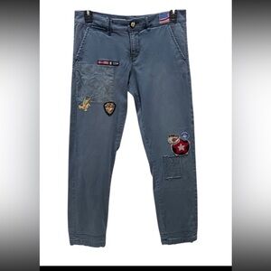 Women’s Pilcro Hyphen Pants with Military Patches